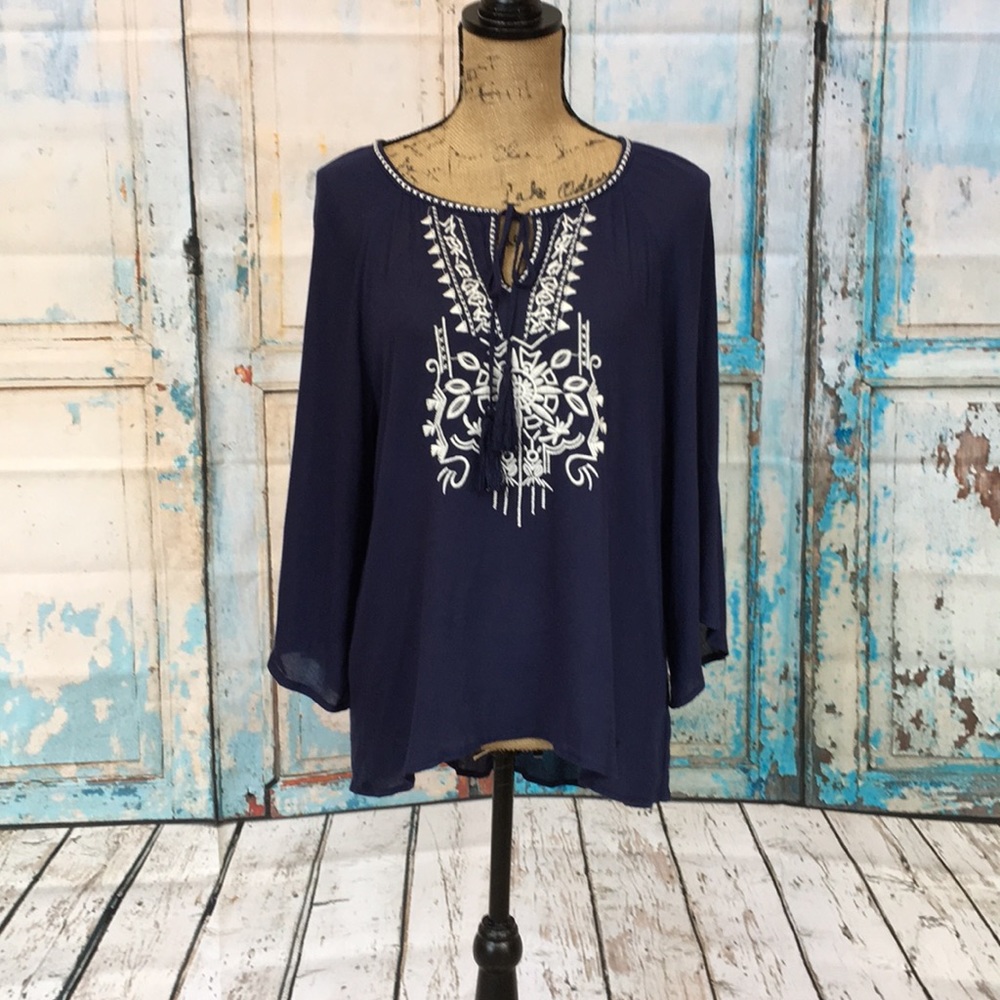 COCO & tashi Peasant Shirt Size Medium - Picture 2 of 7
